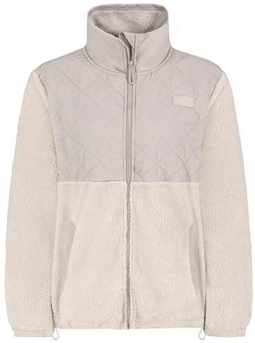 Sublevel Damen Fleecejacke mit Kapuze Leo Teddyfleece Kuschelig Warm Übergangsjacke Jacke Mantel Outdoor Freizeitjacke XS-XXL