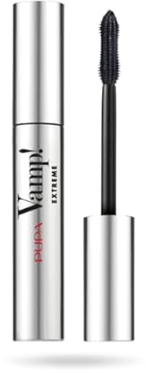 Pupa Mascara Vamp! Extreme Schwarz + Mini Eyeliner Skinny Liner Schwarz - Extremes Volumen Wimpern mit Bühneneffekt. Explosive Wimpern mit Ultra Slim Pen Einfach und super dünn