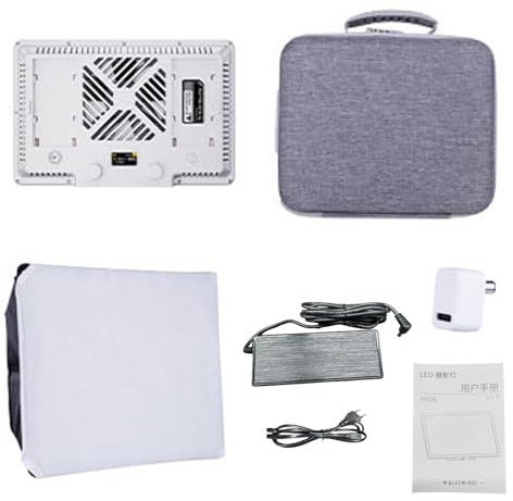 Leftwei Panneau Lumineux Vidéo LED RVB 100 W avec Softbox, éclairage de Studio de Photographie contrôlé par Application, Lampe Bicolore à intensité Variable avec CRI 95+, Idéal pour Le Streaming