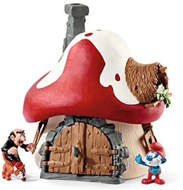 Schleich - 2520803 Casa dei Puffi con 2 Figure
