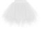 bridesmay Damen Tüll Rock Petticoat Unterrock Kurz Ballett Tutu 50er Rockabilly Tütü Mini Rock Karneval Kostüm Crinoline Weiß White L