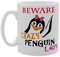 MG1050 Beware Crazy Penguins Lady Novelty Gift Printed Tea Coffee Ceramic Mug
