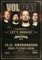 Volbeat - Let`s Boogie, Oberhausen 2016 » Konzertplakat/Premium Poster | Live Konzert Veranstaltung | DIN A1 «