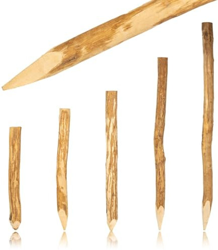 BooGardi Zaun Pfosten Haselnuss 105 cm · viele Größen · Zaun-Pfahl für Ihren Staketenzaun/Bauernzaun/Kastanienzaun · Staketenpfosten · Baumpfähle