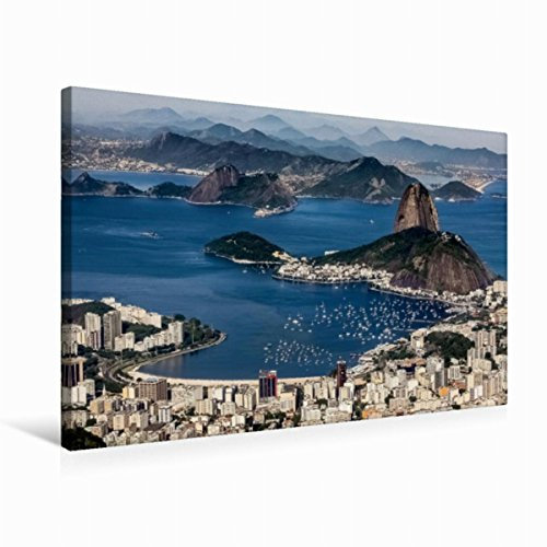 Premium Textil-Leinwand 75 x 50 cm Quer-Format Traumblick vom Corcovado Rio de Janeiro | Wandbild, HD-Bild auf Keilrahmen, Fertigbild auf hochwertigem Vlies, Leinwanddruck von Uwe Bergwitz