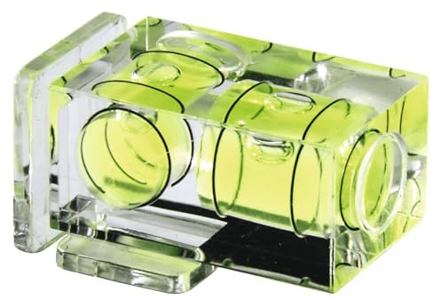 Hama Kamera-Wasserwaage mit 2 Libellen, Für Standard-Blitzschuh, Transparentes Gehäuse