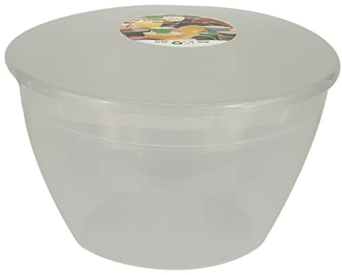 Just Pudding Basins Plastic Pudding Basin with Lid Large Clear 4 Pints 2.27l