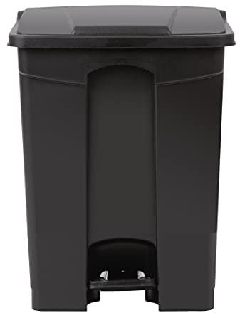 Jantex CW723 Kitchen Pedal Waste Bin Black Tight Lid 65ltr Durable Polypropylene