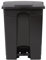 Jantex Poubelle de cuisine à pédale 65 litres, noire, poubelle en plastique polypropylène, taille : 670 (H) x 495 (L) x 400 (P) mm, fonctionnement hygiénique mains libres, CW723