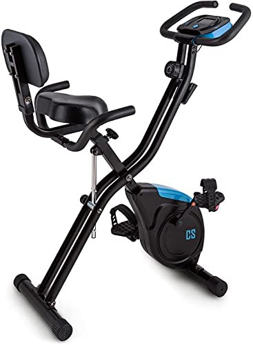 Capital Sports Azura 2 Velo d'Appartement Pliable, Velo d'Exercice Cardio-training, Cross Trainer pour la Maison, Home Trainer, Pedalier d'Appartement, Vélo d'Intérieur Magnétique, Support Tablette