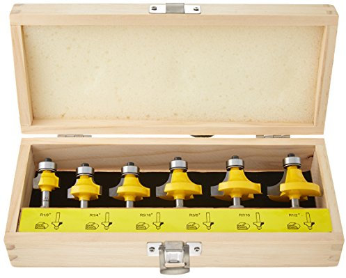 Yonico 13621q 6 Bit Round Over Bead Edge Forming Router Bit Set 1/4 Zoll Schaft