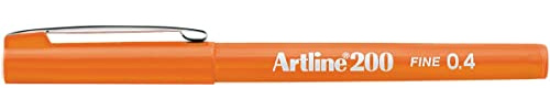Artline 200 Orange Fineliner Technical Drawing Pens - Pack 12