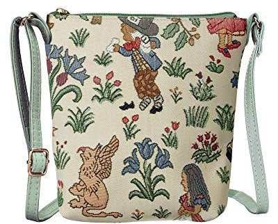 Signare Tapisserie Kleine Tasche Damen, Handtasche Damen Klein, Reisepass Tasche, Mini Handtasche (Alice im Wunderland)