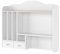 Furniture24 Aufsatz für Schreibtisch Luna LN4 mit 2 Schubladen Alpinweiß/Rosa Mädchenzimmer Kinderzimmer