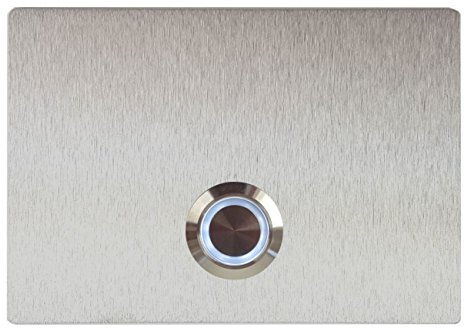 laser-diele Türklingeln – Klingelschild Edelstahl – Edelstahl Türklingel – Haustürklingel – mit LED Beleuchtung – 100 x 70 mm Rechteck