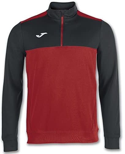 Joma Hombre Sudadera, Rojo-Negro, S