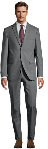 Steffen Klein Herren Designer Anzug - Slim Fit - Größe 48 - Zweiteiler Business Anzug - Grau