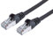 PremiumCord Câble Patch, CAT6a, S/FTP, PIMF, Ethernet, LAN, Rapide, Flexible et Durable RJ45 10Gbit/s Câble, AWG 26/7, Câble en Cuivre 100% CU, Noir, 1,5 m