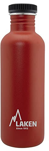 LAKEN Botella de Acero Inoxidable con Tapón de Rosca, 1 L, Color Rojo