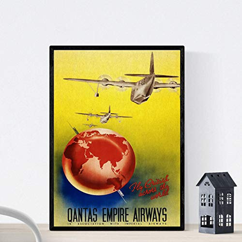 Nacnic Vintage Poster Vintage Plakatwerbung. AIRLINE Australier. A3 Größe