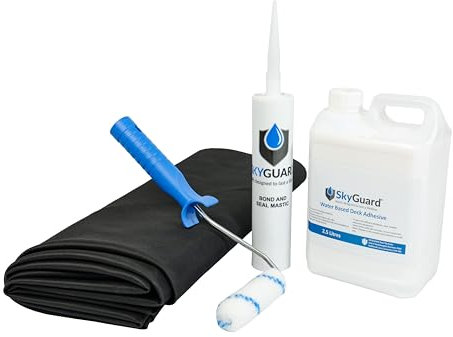 SkyGuard Shed Roof Kit - EPDM Rubber Roofing Kit for Sheds & Outbuildings - Longer Lasting Alternative to Roofing Felt for Sheds (1.4m x 2m)