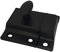 QCAA Oval Turn Cabinet Latch, for Cupboard & Other Furniture, Large, Matte Black, 1 Pack