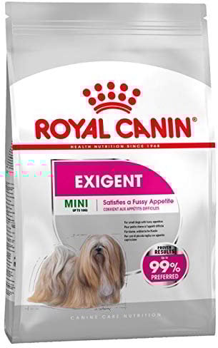 Canin Royal Mini Exigent 2 x 3 kg Hundefutter für wählerische Hunde kleiner Rassen bis 10 kg mit speziellem Trockenfutter, optimale Zahnsteinprävention, EPA/DHA für schönes Fell