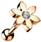 Taffstyle Piercing Stecker Blume mit Glitzer Strass Kristall Steinen Ohr Cartilage Tragus Helix Ohrpiercing Barbell Stab Kugel Knorpel Rosegold