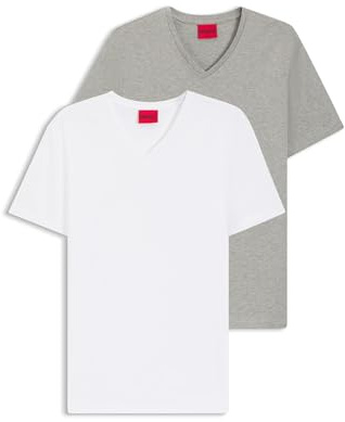 HUGO Zweierpack T-Shirts Aus Stretch-Baumwolle Mit V-Ausschnitt