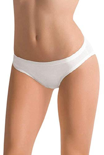 6 Pezzi Mini Slip A Vita Bassa da Donna COTONELLA in Cotone BIELASTICO Bordi Extra Comfort 3362 (Bianco, 3/M)