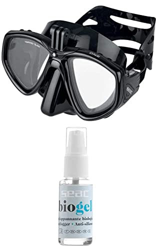 Seac One Pro Maske mit Adapter für GoPro Videokamera zum Tauchen und Schnorcheln Biogel