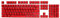 LA TALUS 104Pcs ABS OEM Universal Backlight KeyCaps Replacement Mechanical Keyboard Accessory,Keycaps Keyset for Mechanical Gaming Keyboard Switches- Red