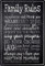 Metall Schild 20x30cm Family Rules Familie Sprüche lustig Spruch Geschenk