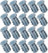 AERZETIX - C44758 - Set di 20 - Vite Euro per mobili/guardaroba/armadio - assemblaggio di legno - Ø6.3x11mm - acciaio zincato - metallo - impronta Pozidriv