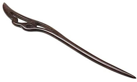 Yililay Stick à Cheveux en Bois Vintage Hopsticks de Cheveux Japonais et de Style Ethnique Embony Coiffure Clip de Chignon Noir 18cm
