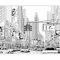murando - Fototapete Premium-Vlies Stadt 100x77cm Foto Tapete Schlafzimmer Wohnzimmer Vliestapete XXL Wandtapete Motivtapeten Bildtapete 3d Effekt Wand Dekoration Flur New York Amerika Linien Straße