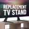 ECHOGEAR TV Legs Replacement TV Stand for Screens Up to 65 - Foldable TV Bracket Includes Hardware, Anti-Slip & Non-Scratch Pads - Easy 3-Step Install TV Feet w/Wide VESA Compatibility