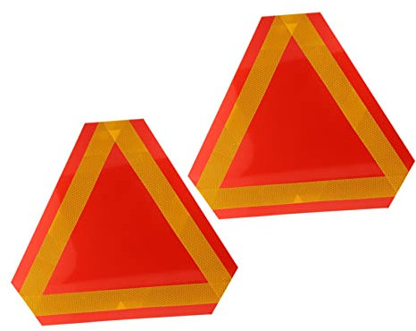 CIYODO 2 Pièces Panneau De Ralentissement Réflecteur Pour Véhicule Lent Avec Panneau Réfléchissant Arrière Et Durable