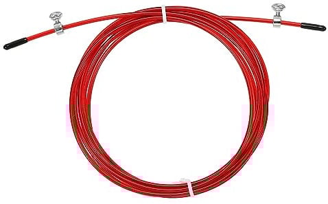 PATIKIL 10Ft Speed Jump Rope Replacement Cable, 2.5mm Professional Skipping Rope Steel Wire Replace for High Speed Jump Ropes, Red