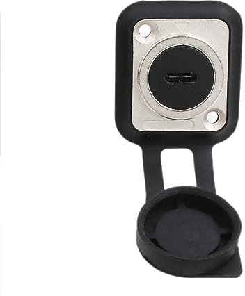 HangTon Acoplador USB C Tipo-C Hembra a Hembra Conector impermeable, Conector de panel para chasis de cable en línea, IP65 Bulkhead Pass-Through