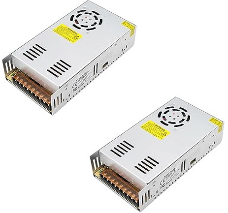 MUYIRTED 2 adaptadores de alimentación universales de 12 V, 30 A, 360 W, fuente de alimentación de conmutación regulada por transformador para impresoras 3D, proyectos de computadora, pantalla LED