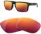 HiCycle2 Polarisierte Ersatzgläser für Oakley Holbrook Sonnenbrille, mehrere Optionen(Dunkelrot)