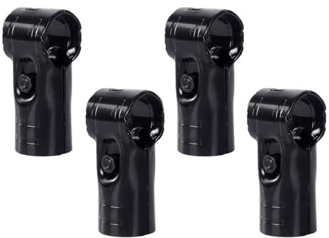 Abrazadera de valla en T de 1-3/8 pulgadas, paquete de 4 piezas de valla de eslabones de cadena, abrazadera en T para conectar andamios, estantes, soportes para plantas