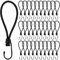 Spanngummi Expander mit Haken mit Haken 15 cm, 30 Stück High Performance Universal Gummispanner zur Transportsicherung für Anhänger für Planen, Netze, Banner