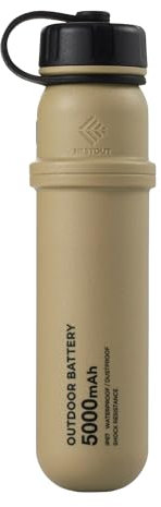 NESTOUT Portable Charger, 5000mAh Outdoor Battery Power Bank, 15W USB-C Fast Charging, Waterproof IP67, Durable Shockproof, Battery Pack for Phone Tablet Hiking Travel Camping (Beige, 5000mAh)
