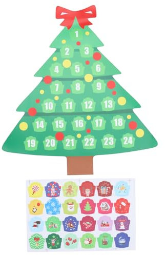 COLLBATH Adventskalender Weihnachtskalender Magnetkalender Mit Kreativem Schmuck Für Weihnachtsbaumoptik