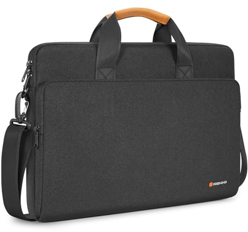 NIDOO Tasche Umhängetasche für MacBook Air und Pro 13 M3/M2, 13 Surface Pro 6/7, Schwarz Messenger für 14 Surface Laptop Studio 2