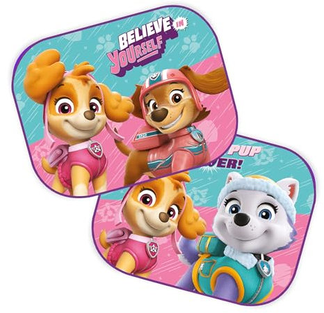 2 parasoles para coche de Minnie Mouse – Frozen – Princess – Sofía / Cortinas laterales – Parasol UV Protección Paw (Diseño Frozen 2 Olaf) (Paw Girl)