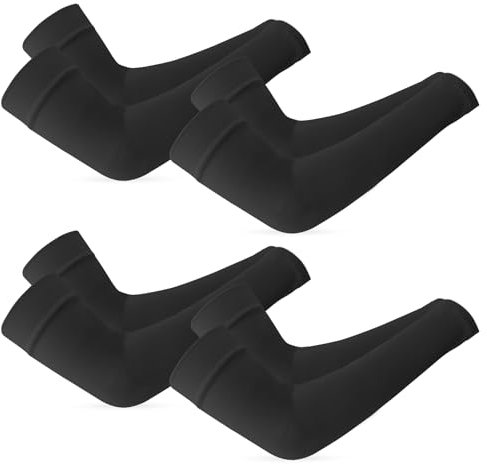 AEYURUID Manicotti Braccia,Manicotti Pallavolo Donna Ragazza Manicotto Tennis,Manicotto No Strain Padel,Maniche Per Braccia,Bianco Manicotto Braccio,Pallavolo Accessori,Manicotti Running Bici Uomo