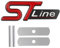 YSRWTBBA EKHNMTCM 3D-Auto-Frontgrill-Kofferraum-Metall-Logo ST Line-Emblem, kompatibel mit MK3 MK2 MK4 S Max Fiesta ST Line-Aufkleber-Zubehör, einfach abziehen und abzi(Grill Red Black,